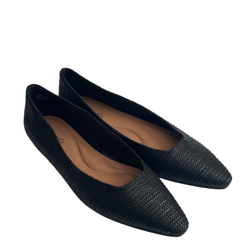 BareTraps Rhonda Women's Textured Black Ballet Flats 11